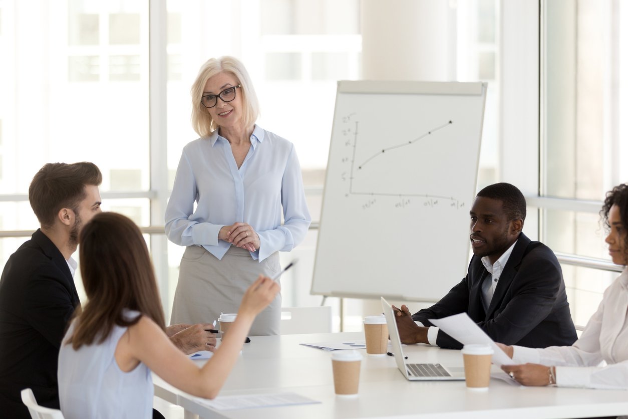 CEO Leading a Discussion